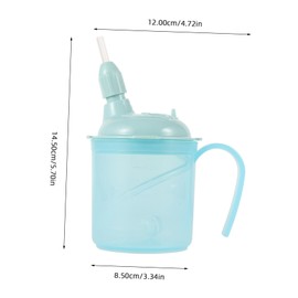 Gatuida Leak Drinking Cup with Straw for Bedridden Patients Practical Handle Design for Disabled Elderly Lightweight Durable Water Cup Green