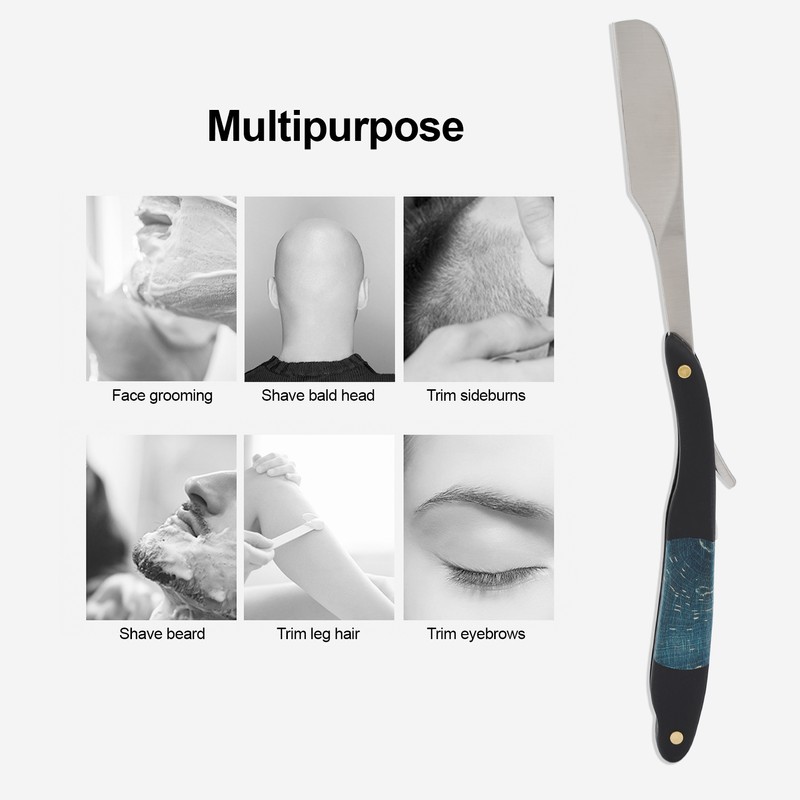 Straight Edge Razor Men Zinc Alloy Portable Barber Folding Manual
