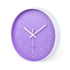 jomparis Purple Wall Clock 12 Inches Silent Quartz Wall Clock