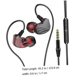 Gatuida Wired in Ear Bass Earphones with Volume Control Soft Earmuffs for Mobile Phones and Tablets Heavy Bass Headset for Sound and Noise Isolation