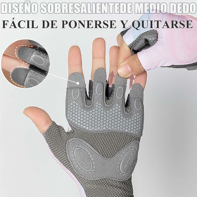 JAKLENA22 Guantes Deportivos para Mujer,Guantes de Bicicleta Transpirables,Guantes Antideslizantes de