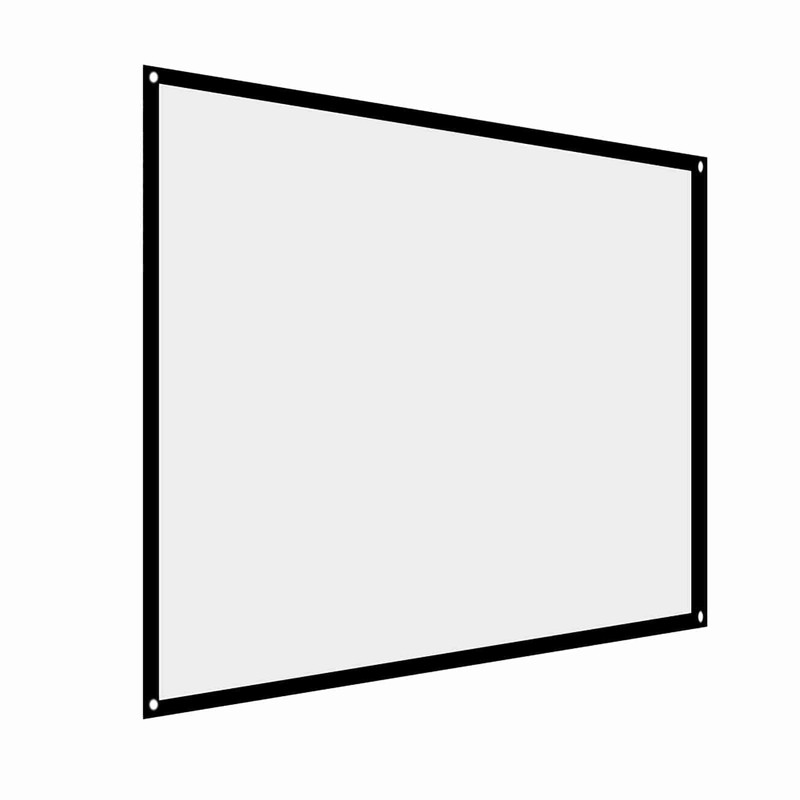 Projector Curtain, Synthetic Polyester Fabric, Foldable, Wrinkle-Free, 60-100 Inch Large