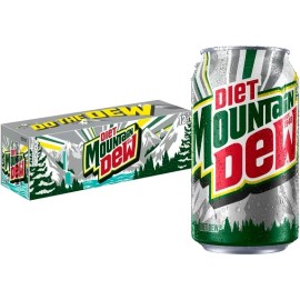 Unbranded Diet Mountain Dew Citrus Soda Pop, 12 fl oz, 24 Pack Cans