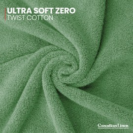 Canadian Linen Royale Ultra Luxury Large Hand Towels Set, 16”x30” 6 Pack Super Soft Premium Zero Twist Cotton Lightweight Quick Dry Highly Absorbent Oversized Bathroom Towel, Home Hotel Spa Gym, Green