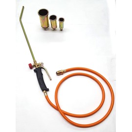 VOY Propane Torch 3 Nozzle Set Weed Burner with 5-Foot Hose and 7-Inch Handle