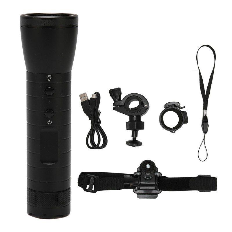 Flashlight Video Camera 1080P 5 Lighting Modes 2200mAh 120 Degree