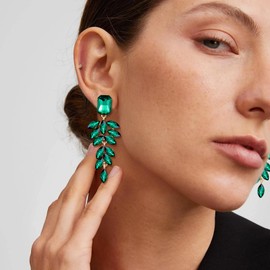 Prom Earrings for Women Rhinestone Dangle Earrings Bridal Earrings for Wedding Crystal Drop Earrings for Women Party Prom Jewelry