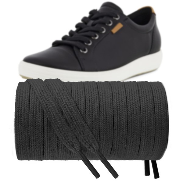 NDTEZUGT Cotton Shoelaces for Soft Sneakers, 5/16"(8mm) Flat Athletic Shoe