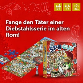 Trefl - Spy Guy Roma - Rome, Cooperative Observation Game, Giant Game Board, Family Board Game for Adults and Children from 5 Years
