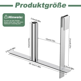 Cumdel Unrolling Aid for Privacy Screen Strips, Stainless Steel Mounting Aid for Fence, Privacy Screen Strips, Quick Installation, Privacy Screen, Double Rod Mat Fence, Accessories, Privacy Screen