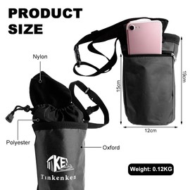 Mecmbj Chalkbag, Chalkbag Boulder, Waterproof Boulder Chalk Bag with Adjustable Waist Belt, Boulder Bag with Storage Bag, Drawstring Closure, Chalk Bag for Climbing, Weightlifting