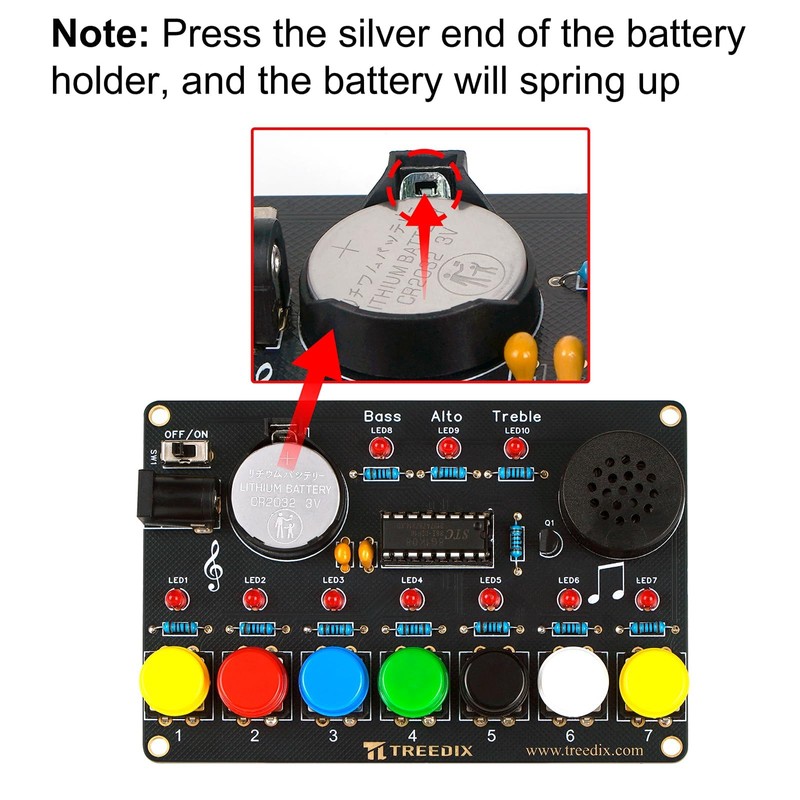 Treedix Soldering Exercise Projects DIY Piano Soldering Project Kit, Circuit