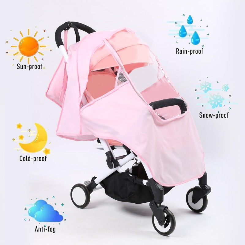 Universal Stroller Rain Cover Windproof Waterproof Dustproof Windproof Cold Resistant