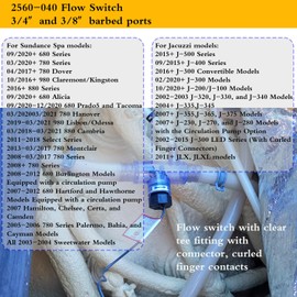 Generic 6560-860 Hot Tub Flow Switch Replacement Kit Fits for Sundance Spas, Jacuzzi Spas, Blue, 2560-040
