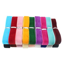 18 colores de 36 yardas de 3/4 pulgadas de cinta de terciopelo de una cara para envolver el paquete, hacer clips de lazo para el cabello, costura, diademas de bebé, decoraciones de boda (multicolor,