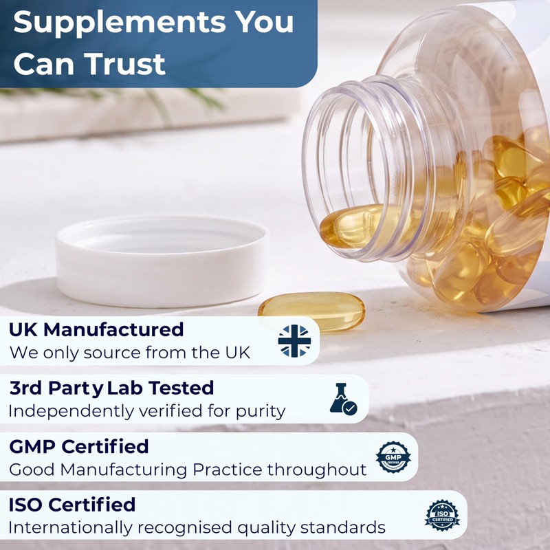 Healthivo® Omega 3 Fish Oil High-Strength 2000mg, UK Made -