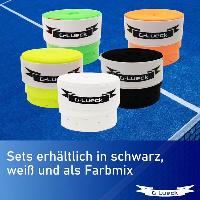 G-Lueck Overgrip Tape Set Tennis Premium Overgrip Power Touch with
