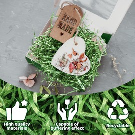 ACTOYS Easter Grass Paper, 200 g Easter Grass Green, Easter Grass Decorative Grass, Shredded Paper for Gift Box, Filling Material Gift for Easter Basket, Easter Nest, Easter Gift Box, Gift Bag