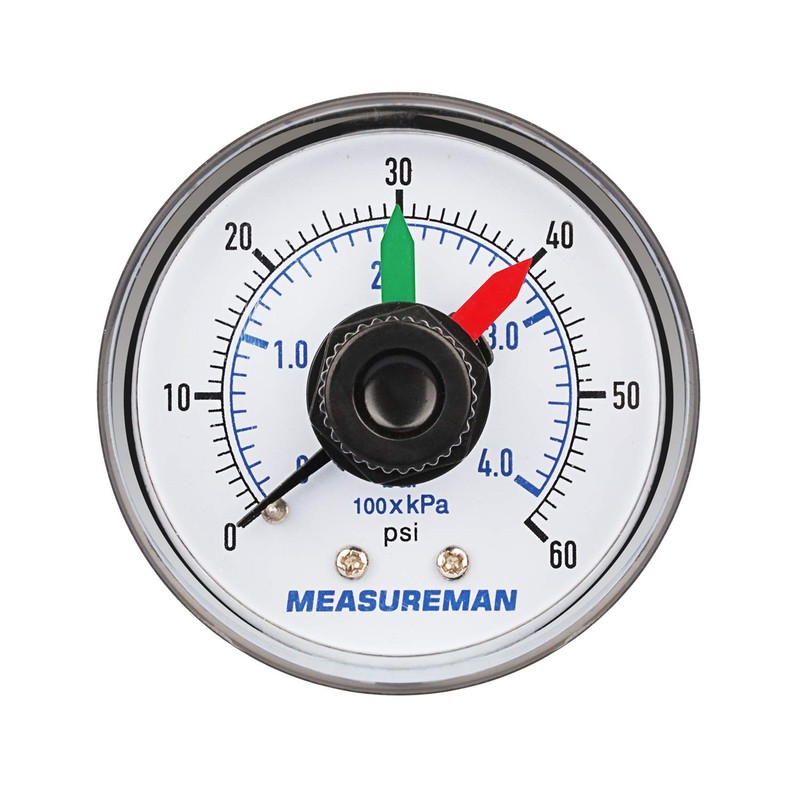 MEASUREMAN Boxed Pressure Gauge with Dial Replacement for Select Filters,