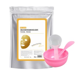 24k Gold Anti-Aging & Straffendes Gelee-Maskenpulver Für Gesichtsbehandlungen – Peel-Off Hydro Maske, Bekämpft Falten, Stumpfe Haut & Ungleichmäßigen Teint, DIY Spa Maske Inkl. Werkzeug (1000g)