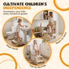 Uiirvdy Step Stool for Toddler, Sturdy Wooden 2-Step Stool with