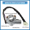A ABSOPRO Ignition Key Switch Steering Lock Cylinder W/Key 48700-01G25