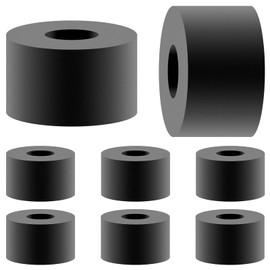 8Pcs 1 OD x 3/8 ID x 3/5 Inch Thickness Black Multi-Purpose Rubber Spacers