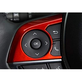 New 80 Series Harrier Steering Garnish, Red Steering Wheel Cover, Switch Trim, Interior Panel (Red)