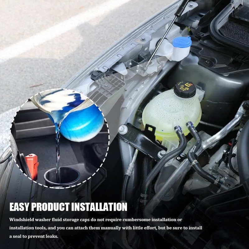 Lyxheth Windshield Wiper Washer Fluid Reservoir Tank Bottle Cap, Washer