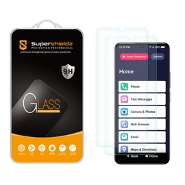 Supershieldz (2 Pack) Designed for Lively Jitterbug Smart4 Tempered Glass Screen Protector, Anti Scratch, Bubble Free