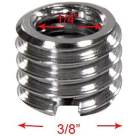 Greluma Metal 1/4 Inch to 3/8 Inch Convert Screw Adapter for Tripod Monopod Ball Head DSLR SLR (2 Types) Pack of 10