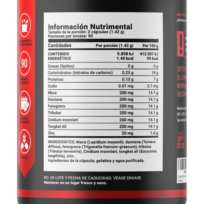 Mezcla De Maca, Damiana Y Fenogreco. Fire Blend B Life