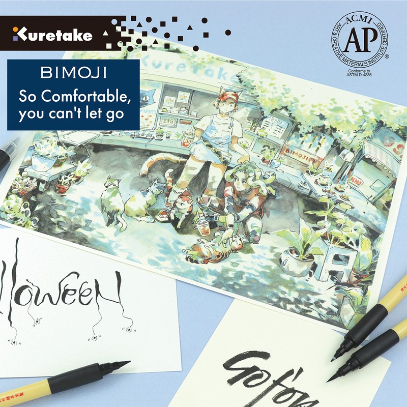 Kuretake Bimoji Brush Pen for Manga/Calligraphy (5)