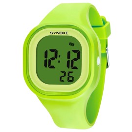 Unbranded Mens Womens Waterproof Digital Sports Electronic Watch LED Backlight Wristwatch - Green