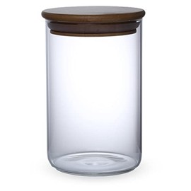 J-kitchens No751997 Heat Resistant Container, Glass, Canister, Φ3.7 x H5.9 inches (95 x 150 mm), 28.7 fl oz (830 cc), Basic
