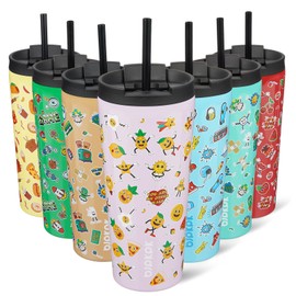 BJPKPK 18-34oz Insulated Stainless Steel Tumbler Cup with Lid and Straw