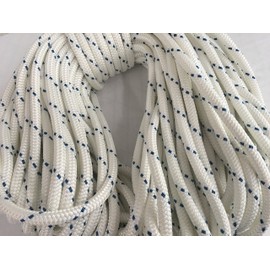 Yacht Braid Polyester Rope ½ inch by 150 feet, White Blue