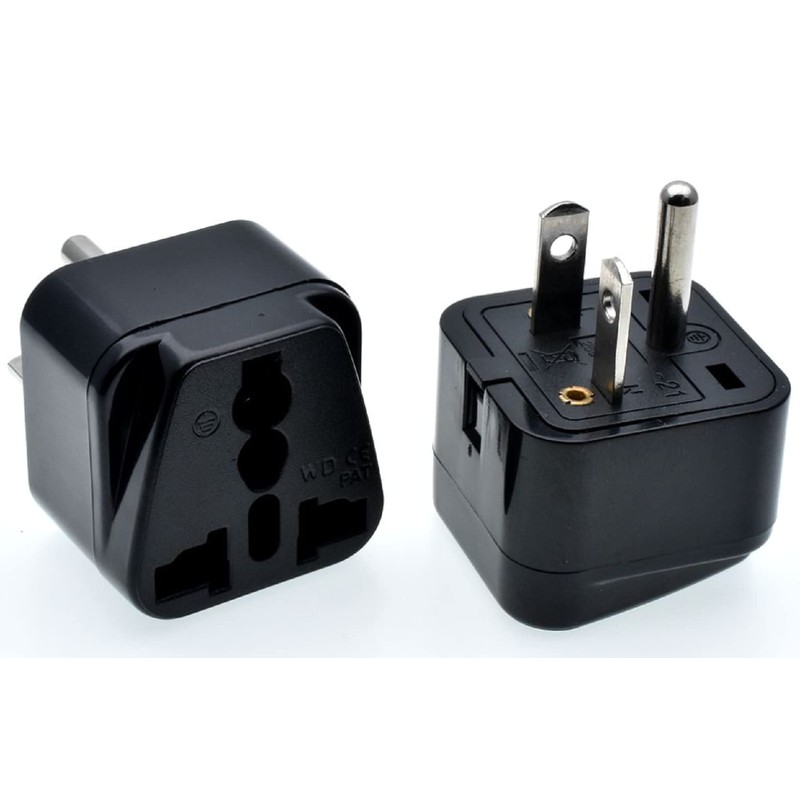 Tekit Black NEMA 6-20P Universal Plug Adapter110-250V 15A,Universal World to