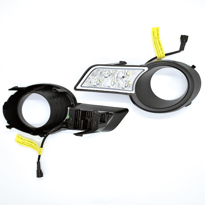 ECAHAYAKU Fog Light White LED DRL Compatible With 2008 2009