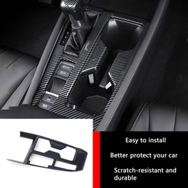 KELEIMAI Car Accessories Fit for Honda Accord 2023 2024 2025 Interior Gear Shift Knob Console Panel Trims Cup Holder Frame Cover (Carbon Fiber Style) ABS 1PC