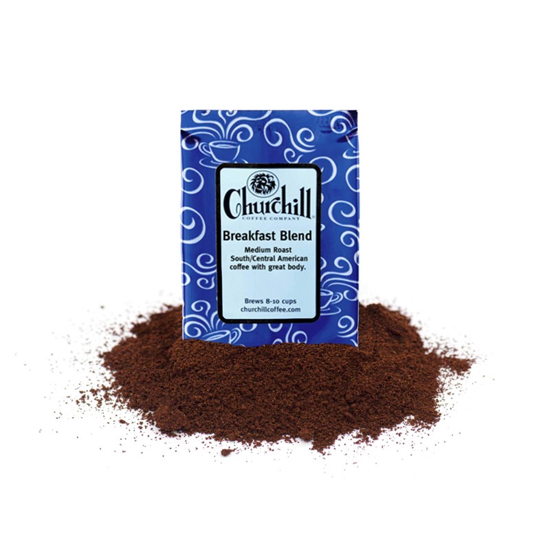Churchill Coffee Breakfast Blend 10 Portioned Packs -1.5 oz each