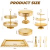 ELIMTEC ELIMTEC Gold Cake Stand Metal Dessert Table Display Set