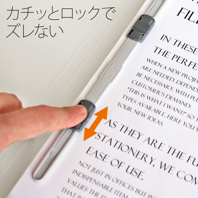 Plus Flat File Resin Jig B5 Vertical Gray 10 Books