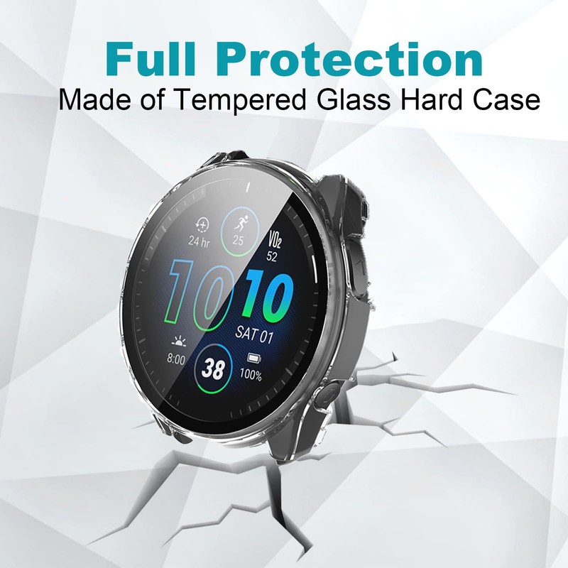4-Pack Forerunner 965 Screen Protector Case Compatible with Garmin Forerunner®