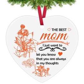 Gifts for Mother from Daughter Son Christmas Ornaments for Mom Birthday for MomWedding Gifts from Mom from Bride Ceramic Decorative Signs Keepsake