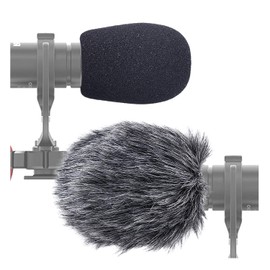 Furry Windscreen Muff, Mic Pop Filter/Foam Wind Cover fits Rode VideoMicro Videomic Me-L Shotgun Microphone by SUNMON (2 PACK)