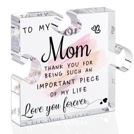 Gifts for mother, Acrylic Plaque Mum Puzzle Gifts, Unique Holiday Present, Touching Sayings Engraved Giftware for Mummy on Her Birthday, Thanksgiving Gift (Mum)
