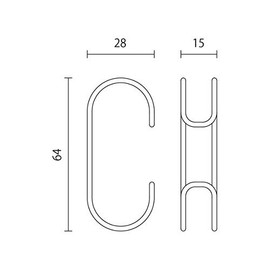 AIWA METAL KINOBO C Hook, White, Pack of 2, AP-3018W