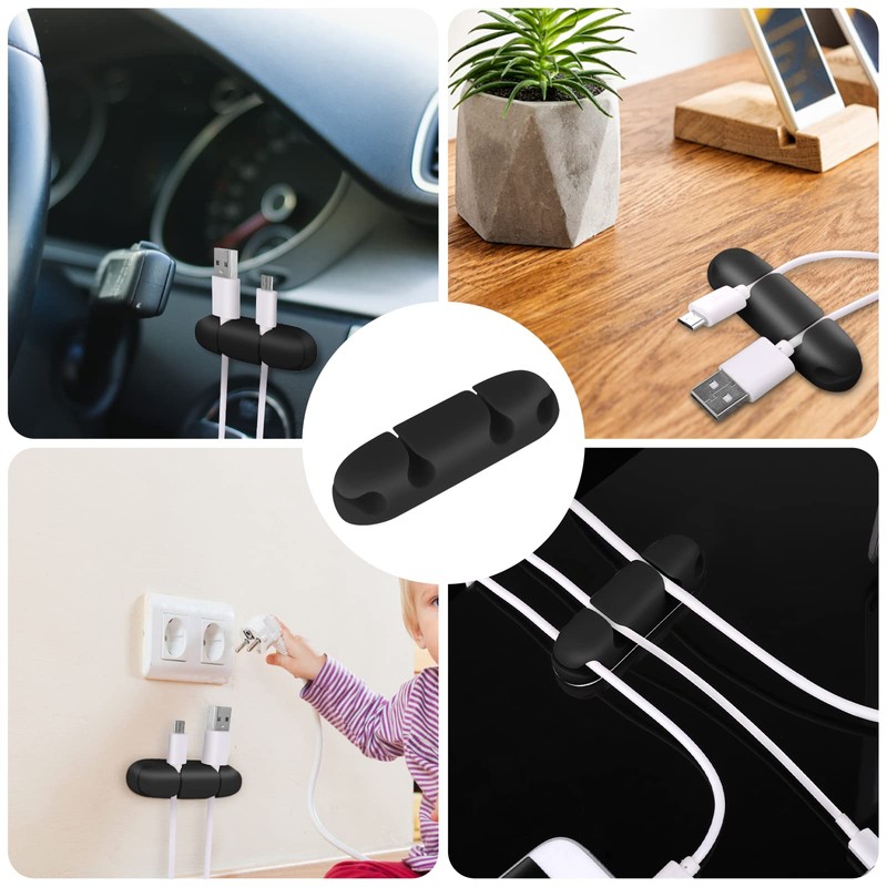 WLLHYF Cable Clips 3PCS Cord Wire Organizer Cable Management Holders