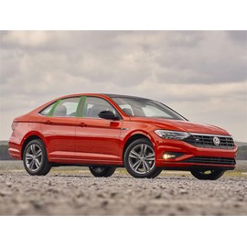 Rvinyl Pillar Post Pre Cut Window Trim Kits in Gloss Black Compatible with Volkswagen Jetta 2019-2024 Sedan with Adhesive Back